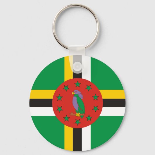 symbool van de vlag van een dominica - land sleutelhanger (Voorkant)