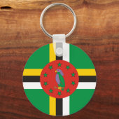 symbool van de vlag van een dominica - land sleutelhanger (Voorkant)