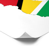 symbool van de vlag van guyana land poster (Hoek)