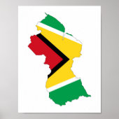 symbool van de vlag van guyana land poster (Voorkant)