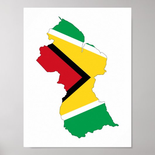 symbool van de vlag van guyana land poster (Voorkant)