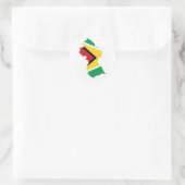 symbool van de vlag van guyana land ronde sticker (Tas)