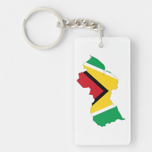 symbool van de vlag van guyana land sleutelhanger