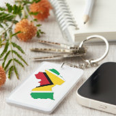symbool van de vlag van guyana land sleutelhanger (Voorkant Rechts)