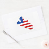 symbool van de vlag van liberia rechthoekige sticker (Envelop)