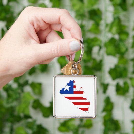 symbool van de vlag van liberia sleutelhanger (Hand)
