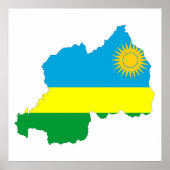 symbool van de vlag van rwanda - land poster (Voorkant)