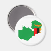 symbool van de vlag van zambia - land magneet (Voorkant / Achterkant)