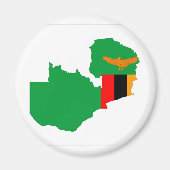symbool van de vlag van zambia - land magneet (Voorkant)