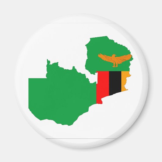 symbool van de vlag van zambia - land magneet (Voorkant)