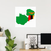 symbool van de vlag van zambia - land poster (Thuiskantoor)