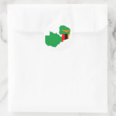 symbool van de vlag van zambia - land ronde sticker (Tas)