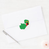 symbool van de vlag van zambia - land ronde sticker (Envelop)