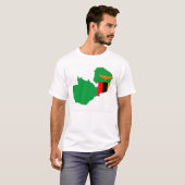 symbool van de vlag van zambia - land t-shirt (Voorkant volledig)