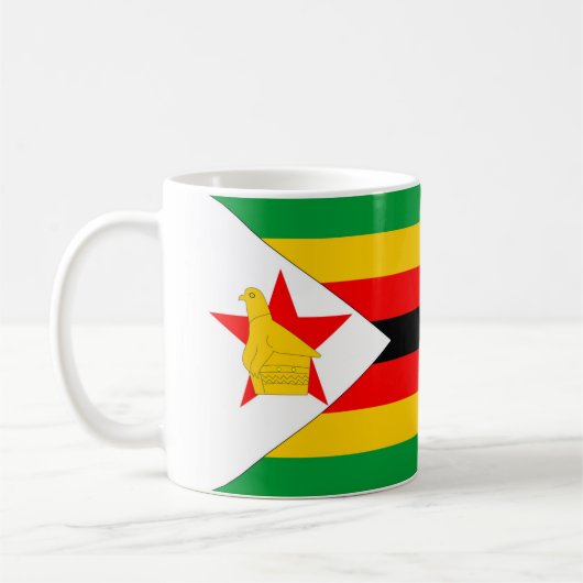 symbool van de vlag van zimbabwe koffiemok (Links)