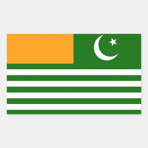 symbool van de vlaggenprovincie van kashmir rechthoekige sticker