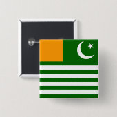 symbool van de vlaggenprovincie van kashmir vierkante button 5,1 cm (Voorkant /achterkant)