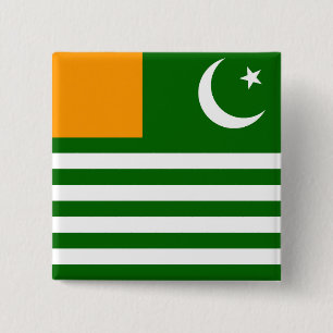 symbool van de vlaggenprovincie van kashmir vierkante button 5,1 cm
