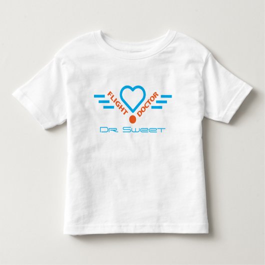 Symbool van de vliegdokter met jouw naam kinder shirts (Voorkant)