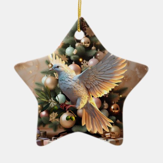 "Symbool van de vrede" Keramisch Ornament (Voorkant)