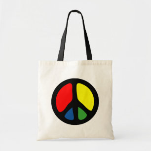Symbool van de Vrede van Hippy het Hip Tote Bag
