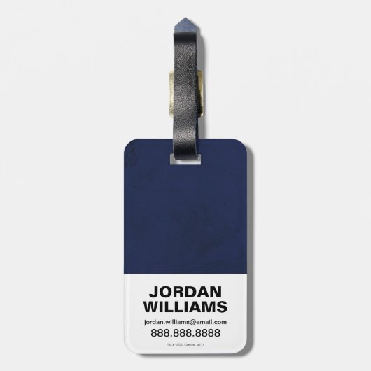 Symbool van de vrouw over concentrische cirkels bagagelabel (Achterkant verticaal)