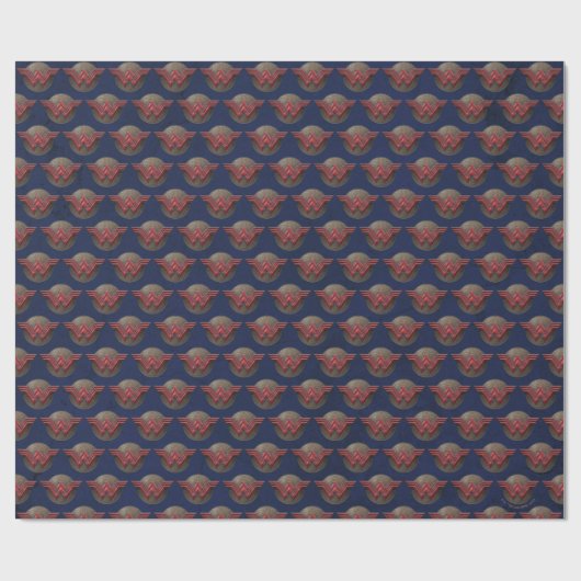 Symbool van de vrouw over concentrische cirkels cadeaupapier (Vlak)