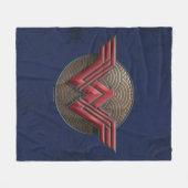 Symbool van de vrouw over concentrische cirkels fleece deken (Voorkant (Horizontaal))