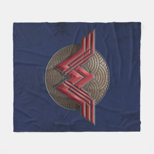 Symbool van de vrouw over concentrische cirkels fleece deken (Voorkant (Horizontaal))