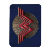 Symbool van de vrouw over concentrische cirkels magneet (Verticaal)