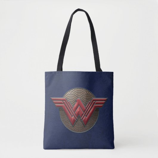 Symbool van de vrouw over concentrische cirkels tote bag (Voorkant)