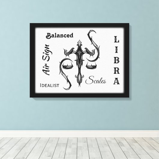 Symbool van de Weegdierentuin Canvas Afdruk (Insitu (Houten vloer))