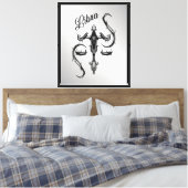 Symbool van de Weegdierentuin Canvas Afdruk (Insitu (Slaapkamer))