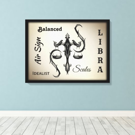 Symbool van de Weegdierentuin Canvas Afdruk (Insitu (Houten vloer))