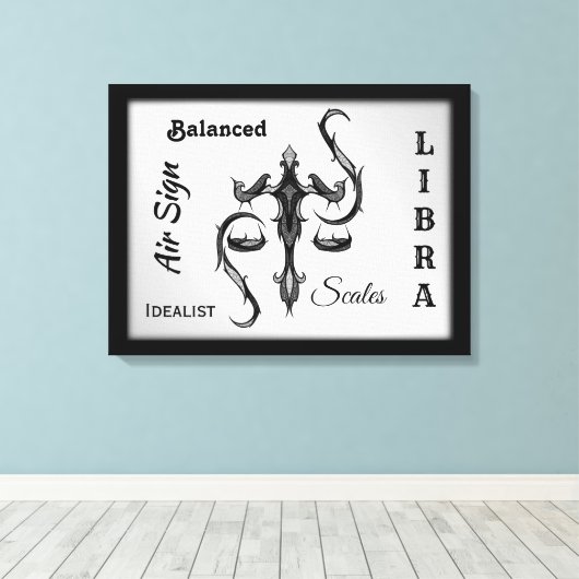 Symbool van de Weegdierentuin Canvas Afdruk (Insitu (Houten vloer))