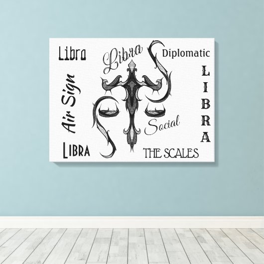 Symbool van de Weegdierentuin Canvas Afdruk (Insitu (Houten vloer))