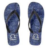 Symbool van de Weegdierentuin op Blue Digital Camo Teenslippers (Voetbed)