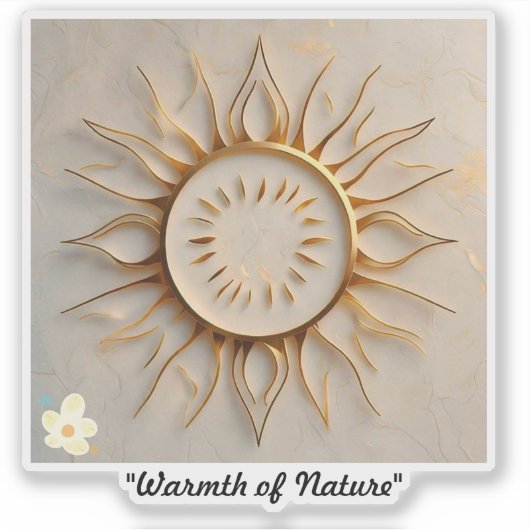 "Symbool van de zon" Sticker (Voorkant)