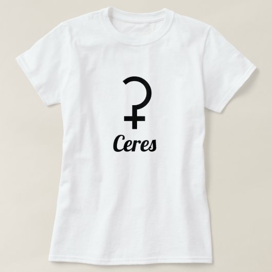 ⚳ Symbool van dwergplaneet Ceres T-shirt (Design voorkant)