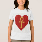 Symbool van eeuwige liefde, Hart & Ankh – Een ontw Tri-Blend Shirt (Voorkant)