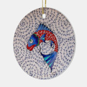 Symbool van Fortune Good Luck Koi Fish Keramisch Ornament (Links)
