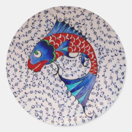Symbool van Fortune Good Luck Koi Fish Ronde Sticker