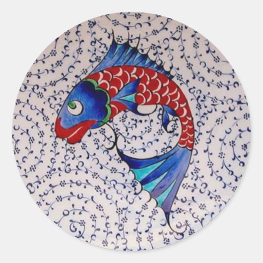 Symbool van Fortune Good Luck Koi Fish Ronde Sticker (Voorkant)