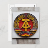 Symbool van hamer en sikkel van communist briefkaart (Voorkant / Achterkant)