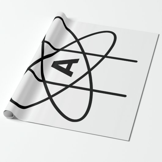 Symbool van het atheïsme (Atom Emblem) Cadeaupapier (Uitgerold)