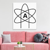Symbool van het atheïsme (Atom Emblem) Canvas Afdruk (Insitu (Woonkamer))