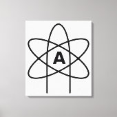 Symbool van het atheïsme (Atom Emblem) Canvas Afdruk (Voorkant)