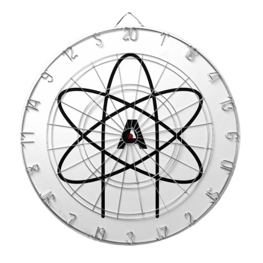 Symbool van het atheïsme (Atom Emblem) Dartbord (Voorkant)