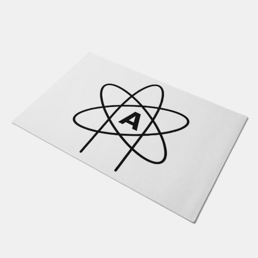 Symbool van het atheïsme (Atom Emblem) Deurmat (Schuin)