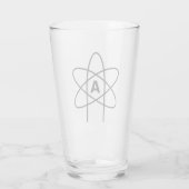 Symbool van het atheïsme (Atom Emblem) Glas (Achterkant)